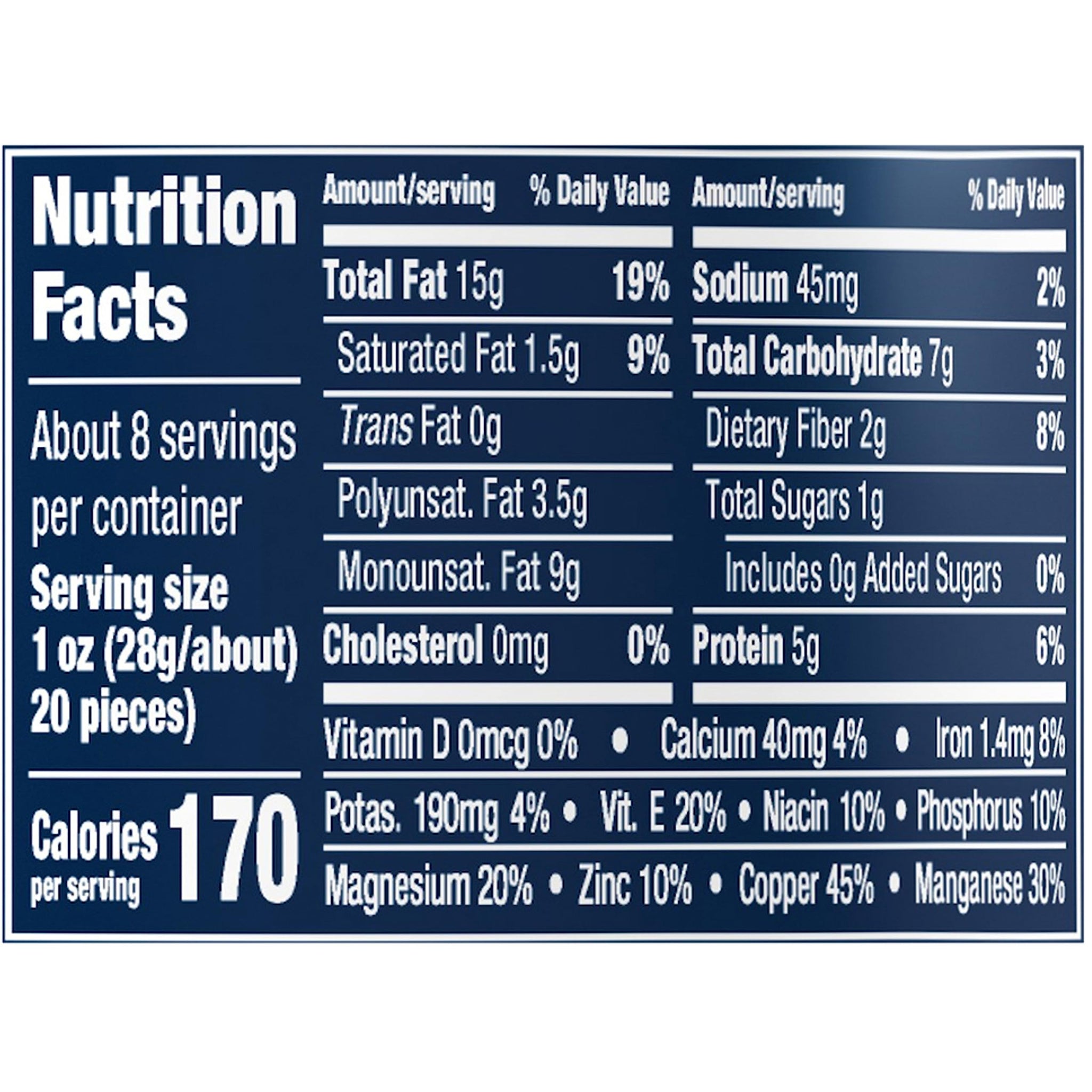 Planters Select Cashews (Almonds & Pecans Nut Mix, 8.25 oz Canister)