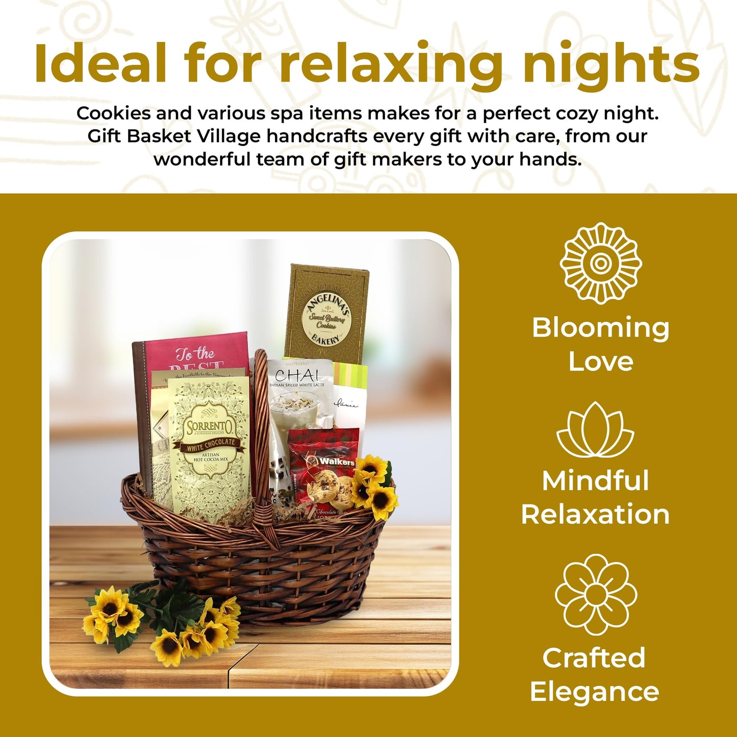 Gift Basket Village - Happy Mother's Day Deluxe Gift Basket - Ultimate Spa Package for Mom - Gifts for Women - Thoughtful Gift Basket for Mom - Ideal