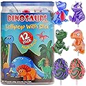 Dinosaur Lollipops 12pk- Dinosaur Candy For Dinosaur Party Favors - Dinosaur Suckers & Dino Candy - Dinosaur Shaped Lollipop For Dino Party Favors