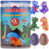 Dinosaur Lollipops 12pk- Dinosaur Candy For Dinosaur Party Favors - Dinosaur Suckers & Dino Candy - Dinosaur Shaped Lollipop For Dino Party Favors
