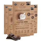 Jelina Chocolatier | Dark Chocolate Bar with Cacao Nibs | Fair Trade Chocolate Bars | Imported, Non-GMO, Natural Chocolates - 3.52oz Each (Cacao Nibs