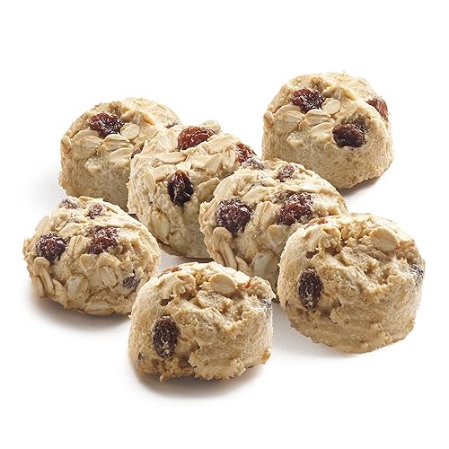 David's Cookies Preformed Frozen Cookie Dough - Oatmeal Raisin, Ready-to-Bake Cookies, 80 Count