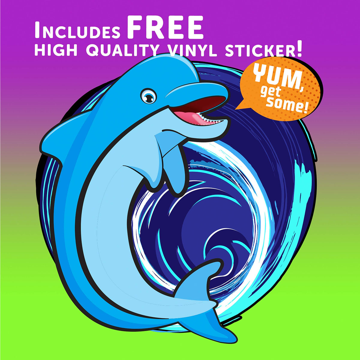 The Original Bag of Poo®, Dolphin Poo (Blueberry Flavor Cotton Candy) Novelty Poop Gag Gift. Free sticker inside.