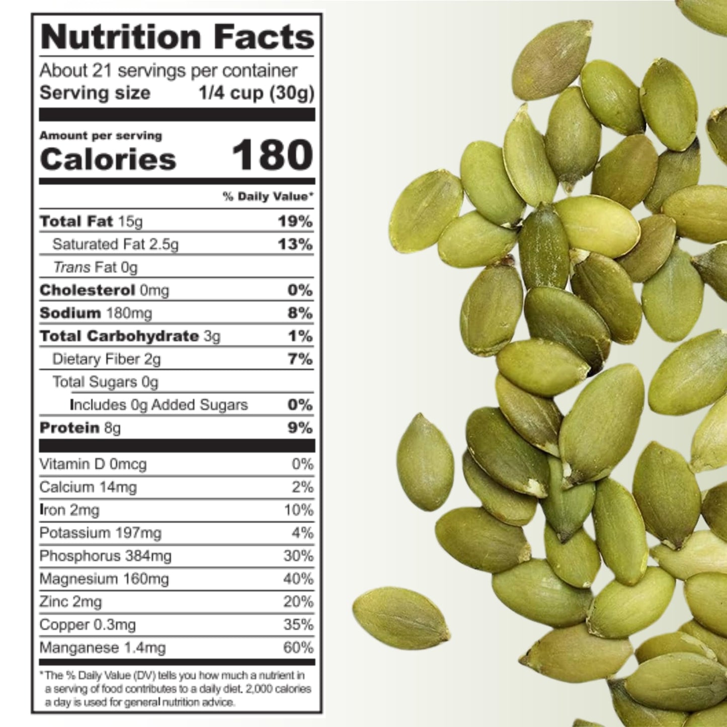 Harvested For You Sea Salted Sprouted Pumpkin Seeds, 22oz Bag, Non GMO, Paleo, Gluten Free, Vegan, Organic, Plant Based, Keto