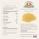 Rustichella d'Abruzzo Gnocchette Shell Pasta - 500g Sardinian-Style Pasta - Shell-Shaped Durum Wheat Dumplings - Cooks in 10-13 Minutes - Perfect