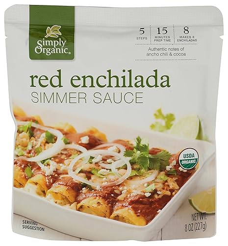 Simply Organic Red Enchilada Simmer Sauce, Certified Organic | 8 oz