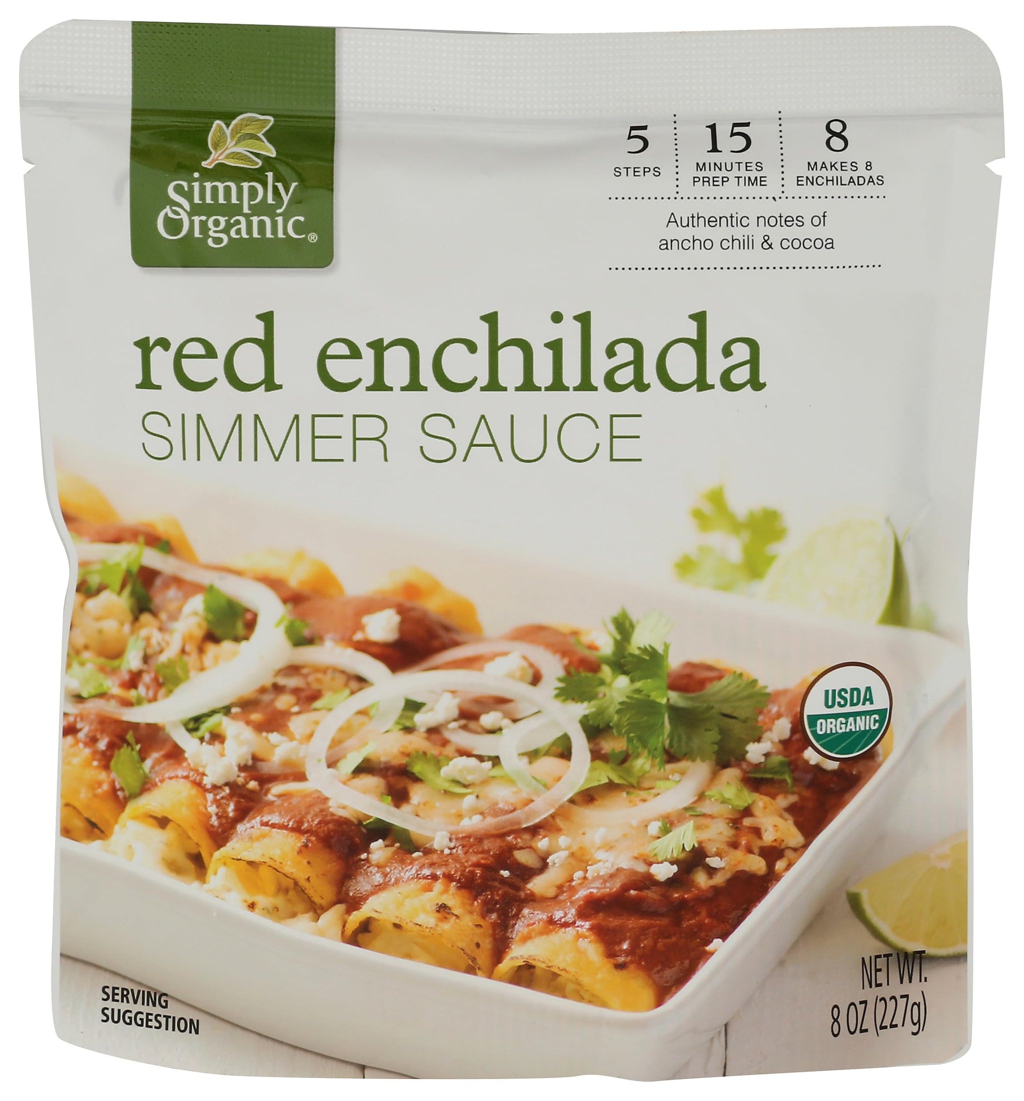 Simply Organic Red Enchilada Simmer Sauce, Certified Organic | 8 oz