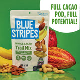 Blue Stripes - Trail Mix, Peanut Butter Banana, Cashews, Peanut Butter Chips, Healthy Snacks for Adults, Whole 70% Cacao, With Unrefined Sugar, Non