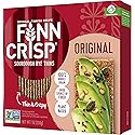 Finn Crisps Original Rye Crispbread 7oz | Thin, Crispy Rye Flatbread Crackers | Authentic Finnish Sourdough Crispbread | Whole Grain Rye Crackers 7 oz