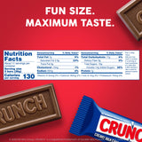 Crunch, Fun Size Candy Bars, Creamy Milk Chocolate with Crisped Rice, Individually Wrapped Candy, Shareable Pack, 10 Ounce