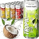 Tropicharge 100% Coconut Water Energy Drink with Guarana Extract (24 pack 330ml/6 flavours) - Zero Sweeteners or Added Sugar - All Natural - Passion