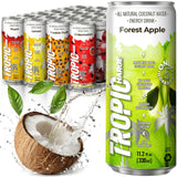 Tropicharge 100% Coconut Water Energy Drink with Guarana Extract (24 pack 330ml/6 flavours) - Zero Sweeteners or Added Sugar - All Natural - Passion