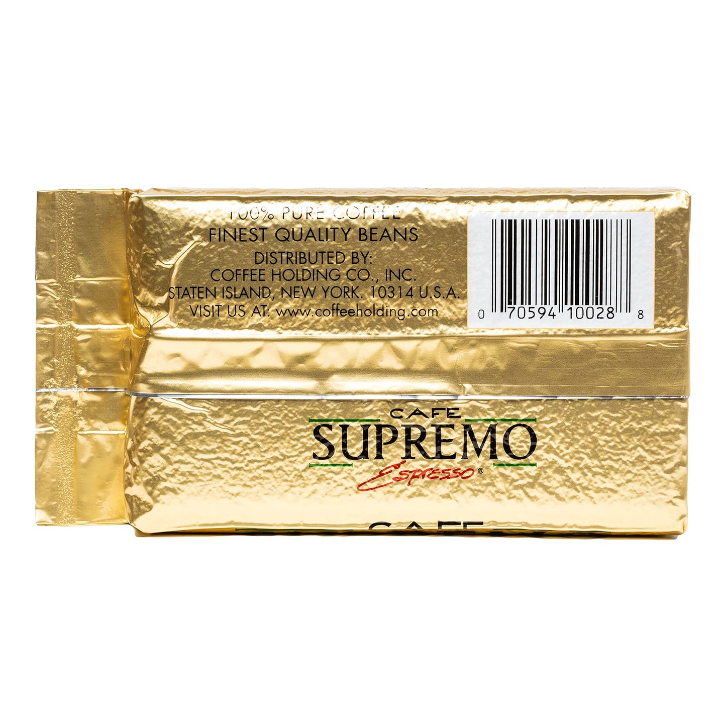 Cafe Supremo Espresso Coffee, Dark Roast, 100% Espresso Ground Coffee with a Latino Taste Blend, Vacuum Sealed Brick (8.8 Ounce, Pack of 12)
