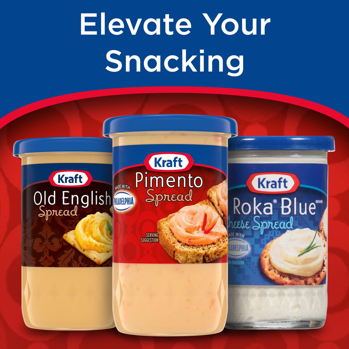 Kraft Pimento Spread with Philadelphia Cream Cheese, 5 oz Jar
