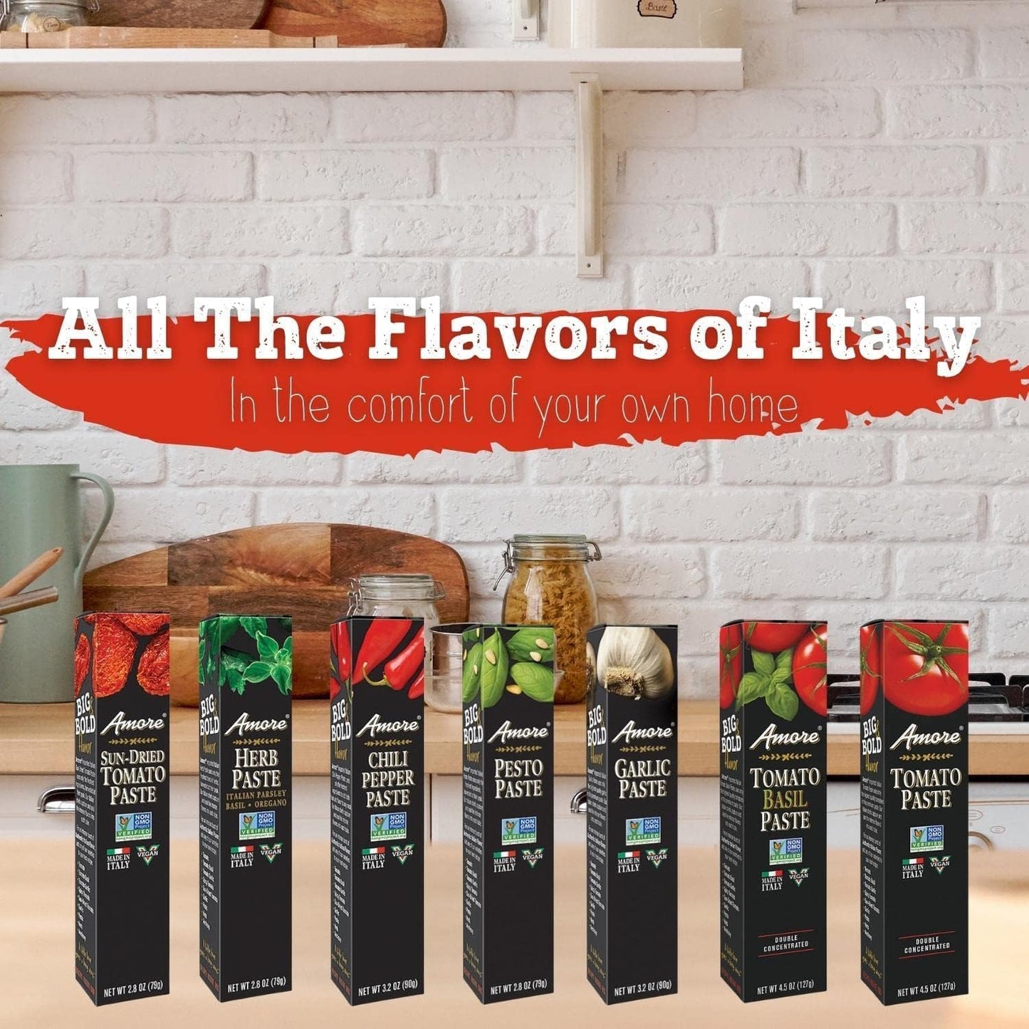Amore Vegan Chili Pepper Paste In A Tube (3.2oz) - Non GMO Certified and Made In Italy (2 Pack)