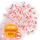Peppermint Puffs Candy | 2-Pound Bag | Refreshing Mints, Individually Wrapped