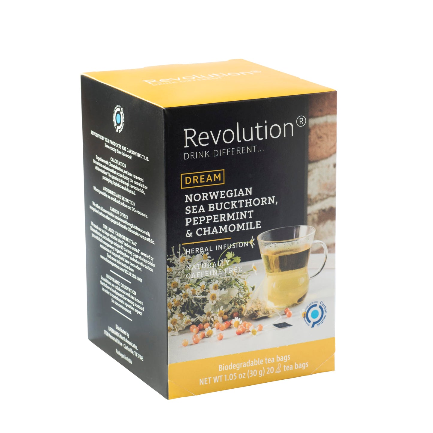 REVOLUTION TEA® Norwegian Chamomile Tea Bags [THE ORIGINAL] - Norwegian Sea Buckthorn, Peppermint & Chamomile - Herbal Tea Blend - Premium Full Leaf