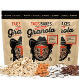Taos Bakes -Dark Chocolate & Toasted Coconut Granola - Crunchy Granola Breakfast Snack - Gluten Free, No GMOS, No Fillers - 10 oz (Pack of 3)