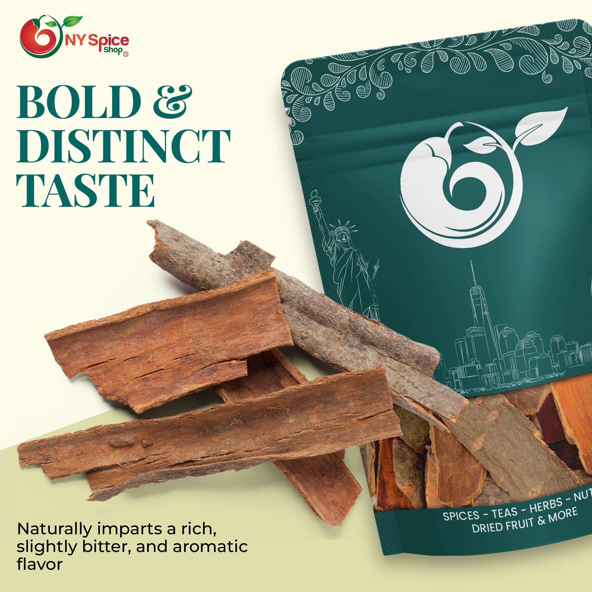 NY SPICE SHOP Dried Mauby Bark Pieces - 1 Pound Natural Mauby Bark Herb - Traditional Tree Herb for Herbal Tea - Perfect for Crafting Traditional