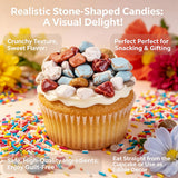 Chocolate Rock, 1lb Milk Chocolate Bulk Candy Stones Hard Candy Canned Gift