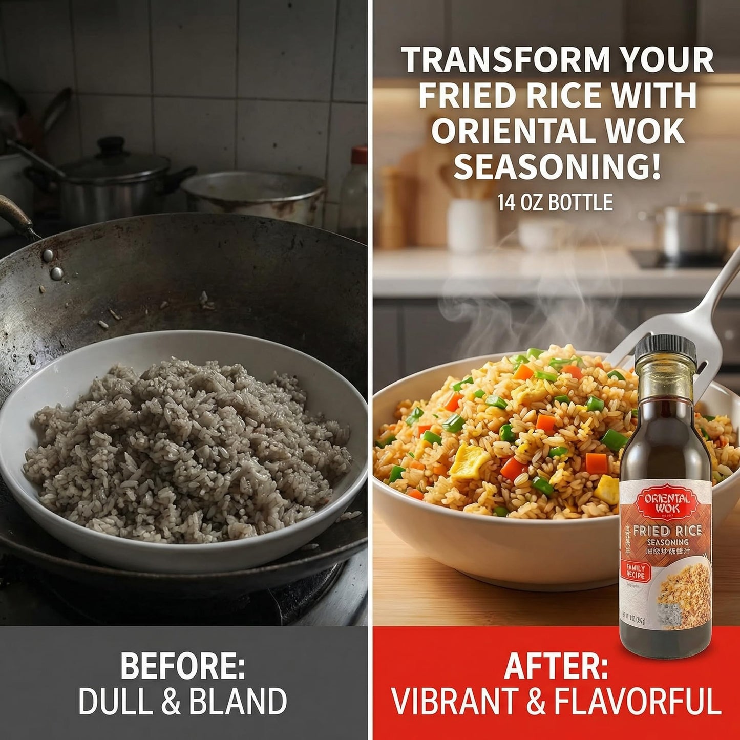 Sauce Fried Rice Seasoning - 14 fl oz Bottle - Pack of 2 - Asian Sauce and Stir Fry Sauce Marinade - Bbq Sauce for Chicken Wings and Ribs - Teriyaki