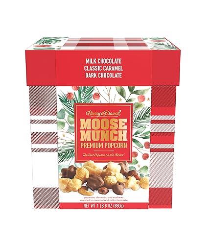 NEW HOLIDAY CONTAINER- Harry & David Classics Moose Munch Popcorn Gift Box