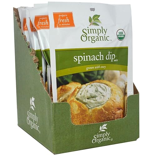 Simply Organic Spinach Dip Mix, Certified Organic, Gluten-Free | 1.41 oz
