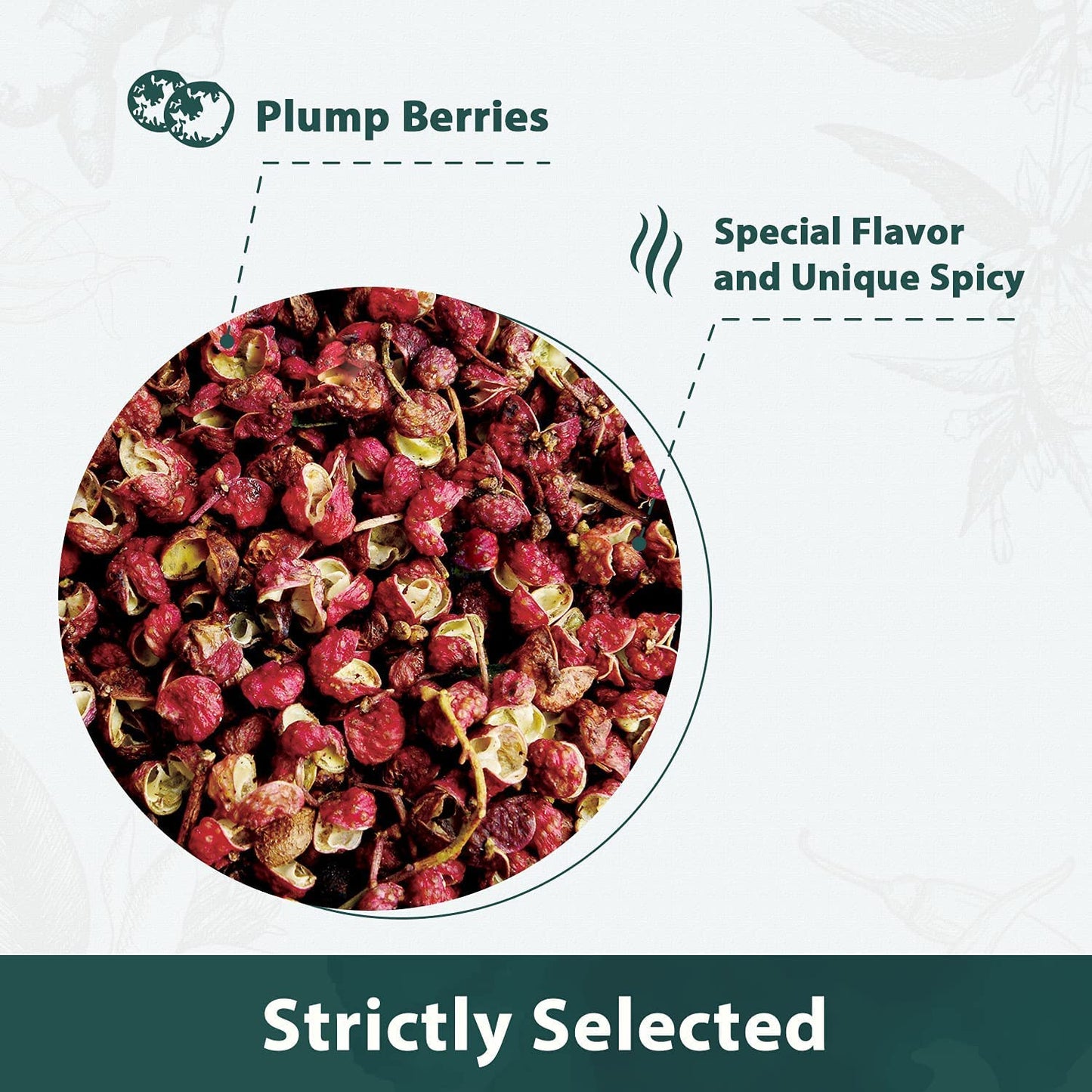 Soeos Sichuan Peppercorns, 4 Ounce(113g), Authentic Szechuan Red Peppercorn, Numbing and Tingle Effect, Less Seeds, Strong Flavor, Essential for Mapo