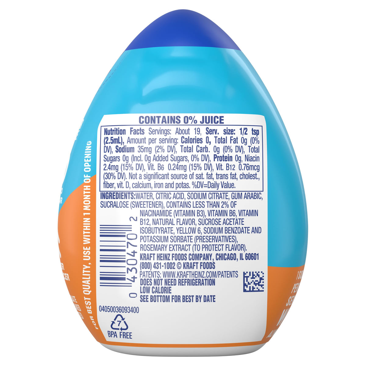 MiO Water Enhancer Trio for Sugar Free Hydration, Energy Support and Drink Mixing with Caffeine and B Vitamins, Green Thunder, Orange Tangerine