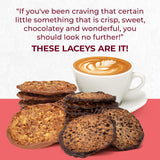 Laceys Gourmet Cookies | Light and Crispy Delicious Cookies | Handcrafted by Desserts On Us (8 Ounce, Macadamia & Milk Chocolate)
