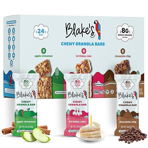 Blake’s Seed Based Chewy Granola Bars - Variety Pack (24 Count), Vegan, Gluten Free, Nut Free & Dairy Free, Healthy Snacks for Kids or Adults, School