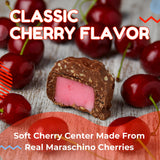 Cherry Mash Candy Bars in Stand-Up Pouch Bag - Original Mini Candy Bars with Soft Cherry Center & Chocolate Peanut Coating - Classic American