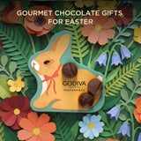 Godiva Masterpieces Easter Bunny Tin, Assorted Milk & Dark Chocolate with Ganache & Caramel, Gourmet Easter Chocolate Gifts, Kosher, 15 Pc