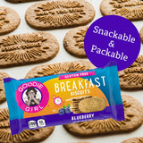 Goodie Girl, Blueberry Breakfast Biscuits - Gluten Free, Peanut Free, Vegan, Kosher - Includes 4 Boxes, 16 Packs Total