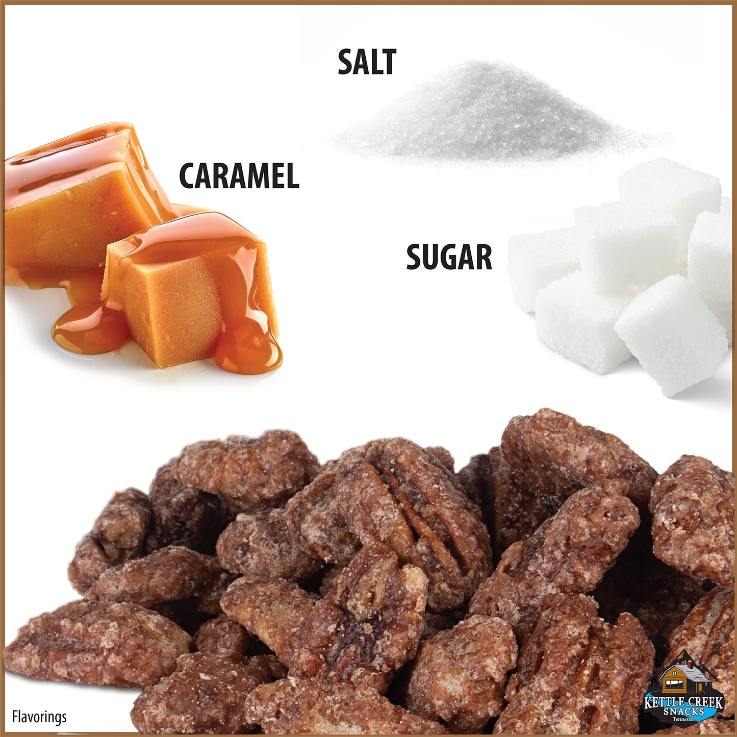 Kettle Creek Snacks Caramel Sea Salt Pecans Non GMO 2 Lb Bag