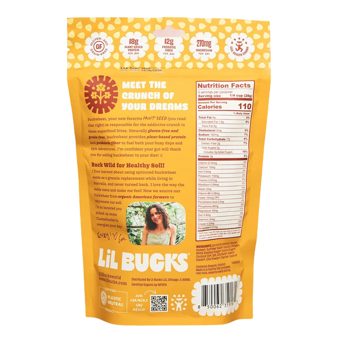 Lil Bucks Organic Everything Clusterbucks, 6 OZ
