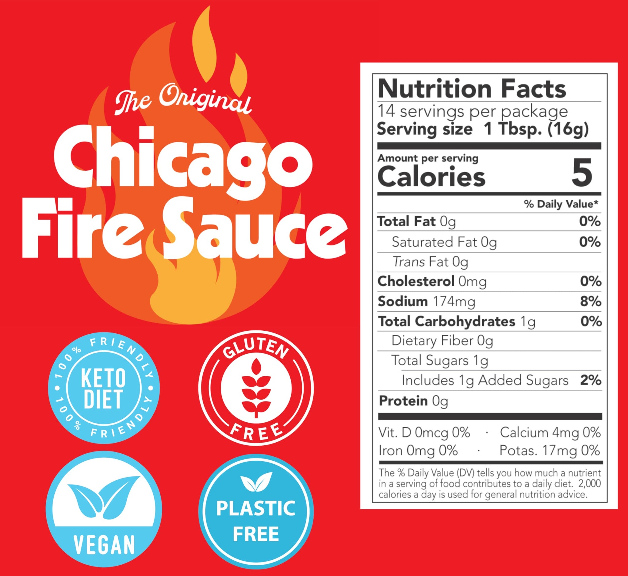 Big Fork Brands The Original Chicago Fire Sauce, 8 oz, 4-Pack