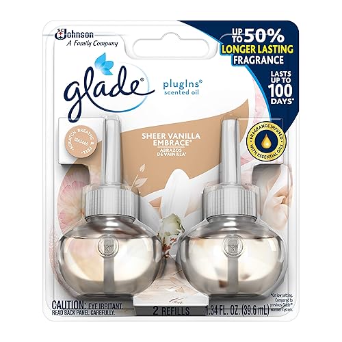 Glade Plugins Refills Sheer Vanilla Embrace 1.34 FL OZ, 2 CT