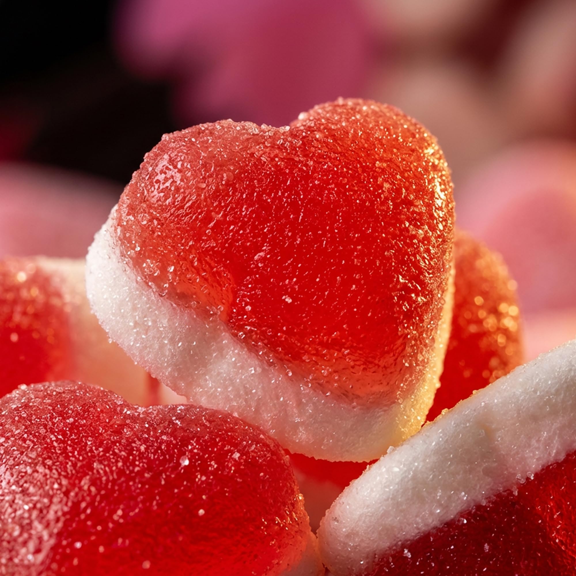 Ceres Gourmet Heart Shaped Gummy Candy 24 Pack (2.82 oz Each), Strawberry Flavored Soft Chewy Gummi Hearts, Bulk Fruity Gummies and Candies