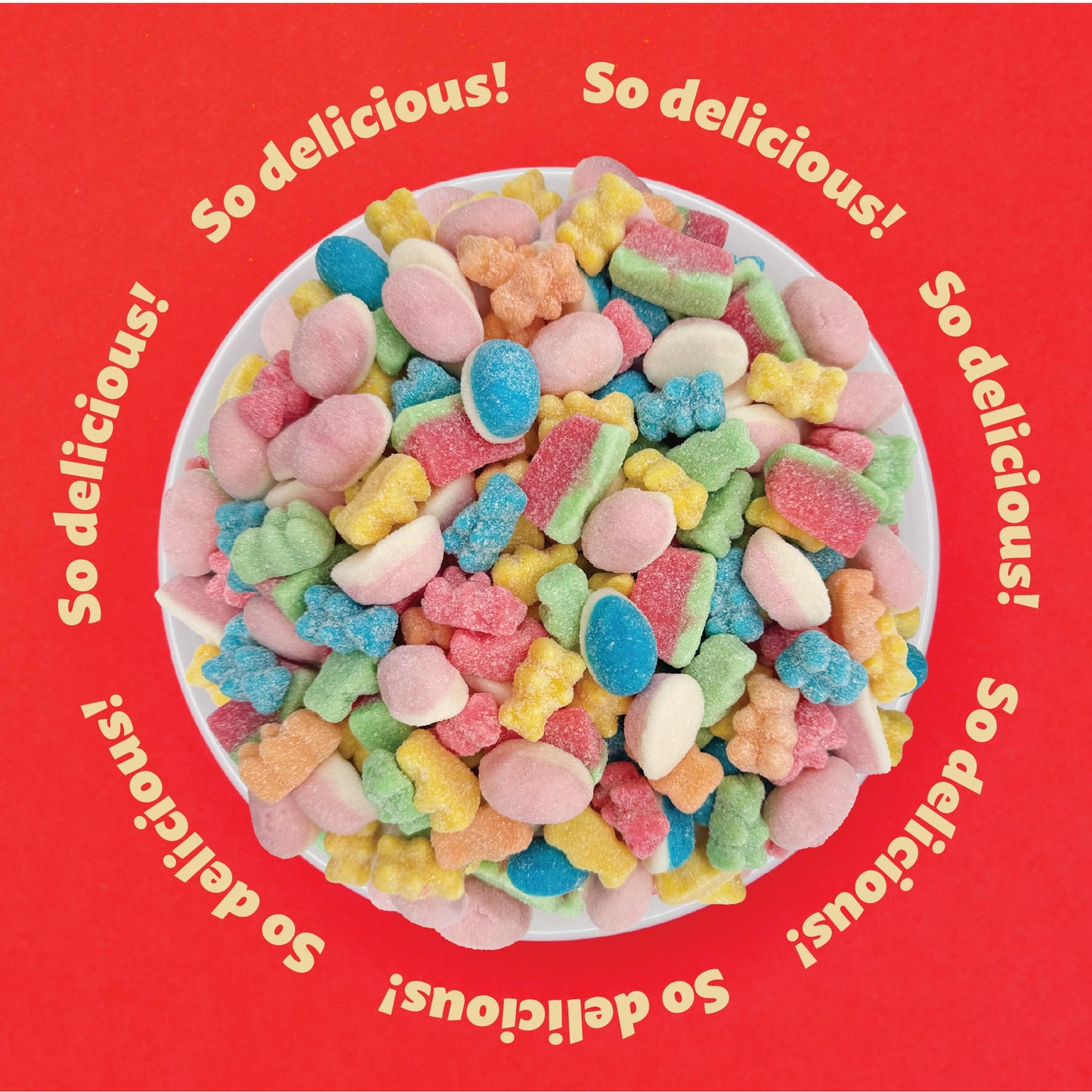 Gummy Candy Mix | 2-Pound Bag | Chewy Candy | Sour Gummi Bears | Puffy Gummies | Watermelon Wedges | Bulk Gummies for Buffets, Party Favors and Goodie