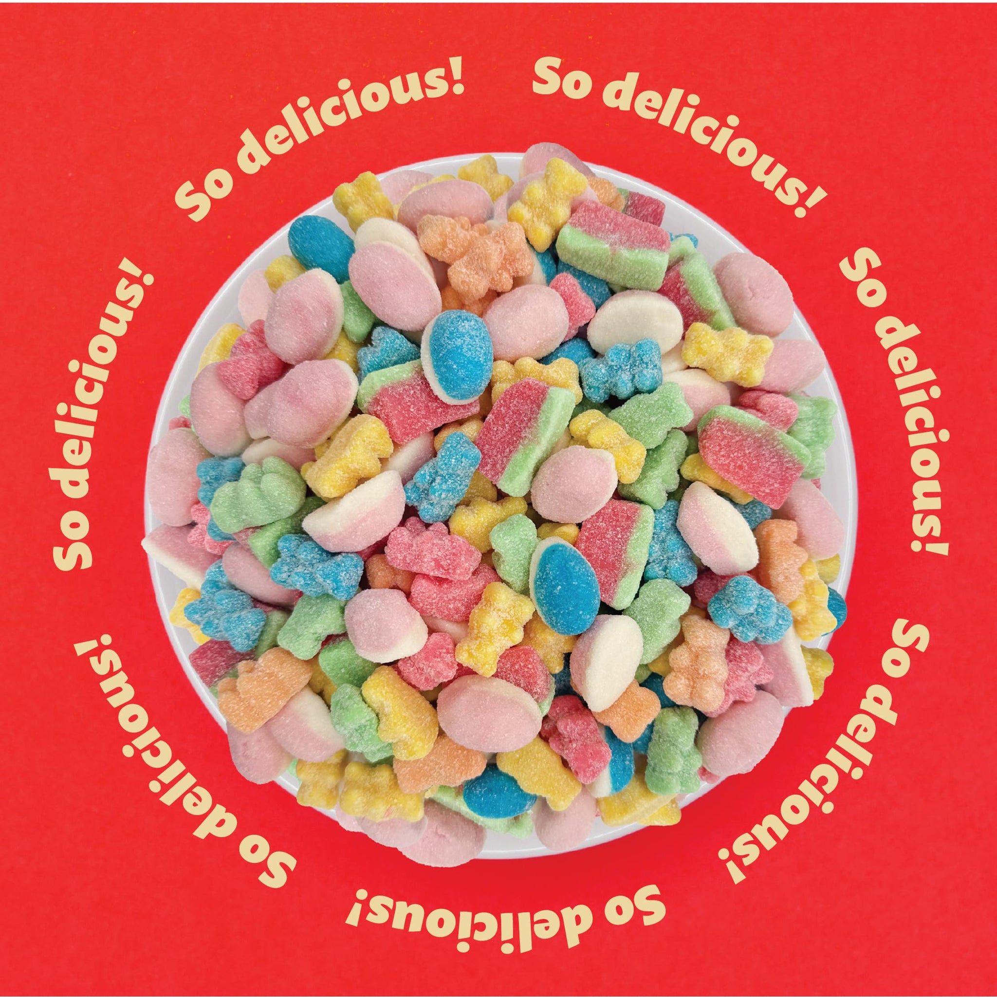 Gummy Candy Mix | 2-Pound Bag | Chewy Candy | Sour Gummi Bears | Puffy Gummies | Watermelon Wedges | Bulk Gummies for Buffets, Party Favors and Goodie