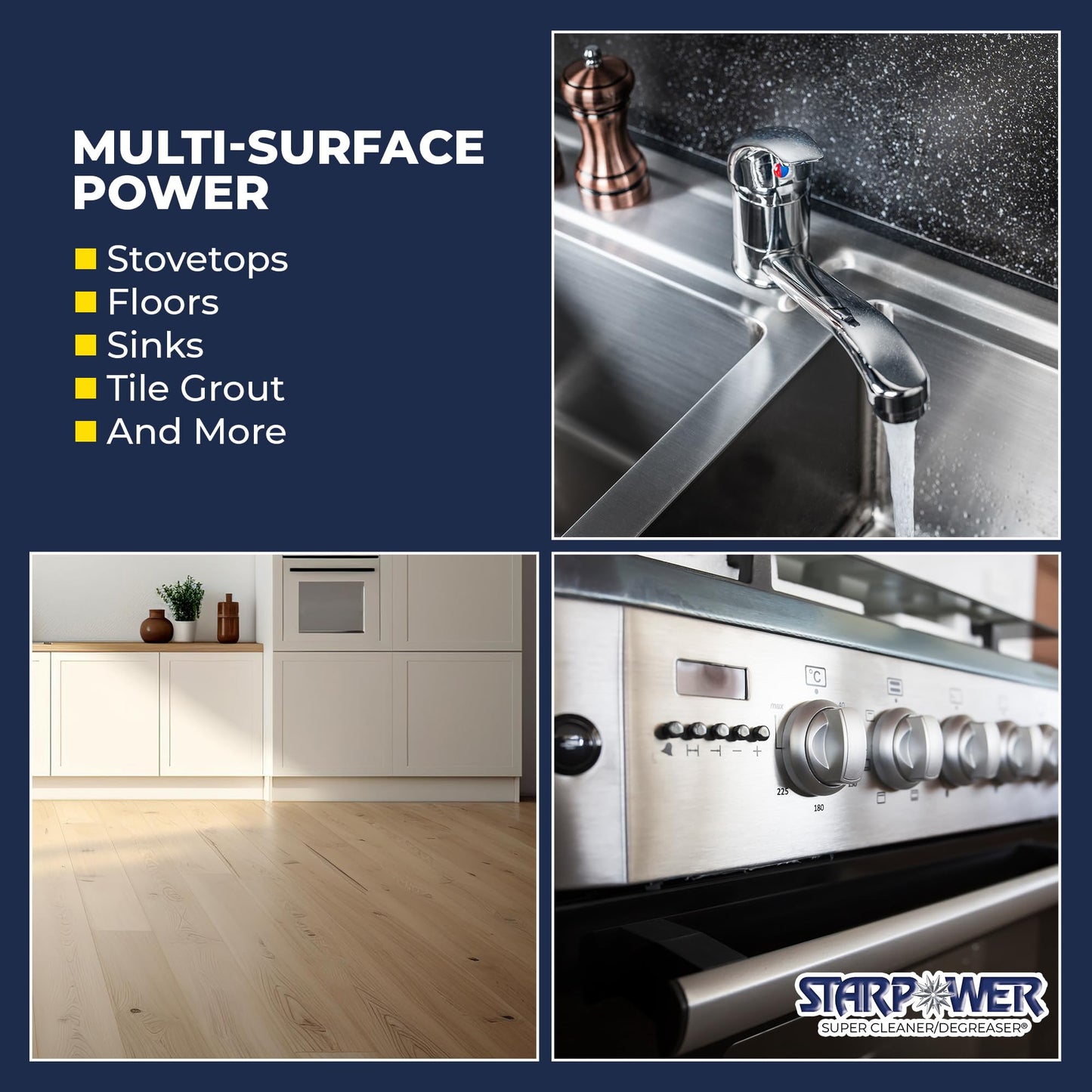 STARPOWER Heavy Duty Cleaner Degreaser RTU Spray, 32 oz, Pack of 2