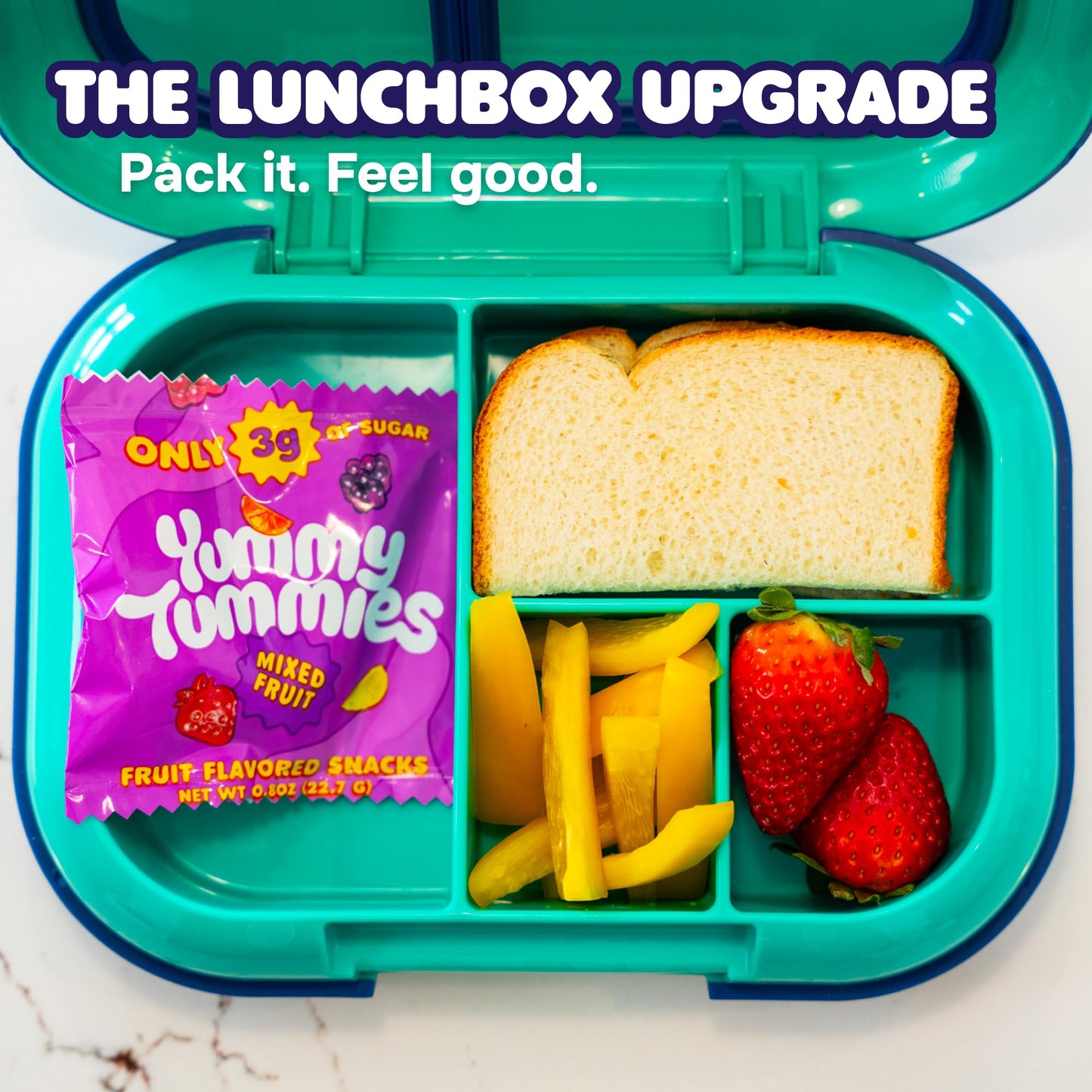 Yummy Tummies Low Sugar Fruit Snacks, 3g Sugar Per Pouch, 0.8 oz (Pack of 22)