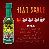 Arizona Gunslinger Zesty Jalapeño Green Hot Sauce, Low Sodium Mild Salsa Verde - Mexican Pepper Blend for Tacos, Burritos, Nachos & More, Smooth Verde