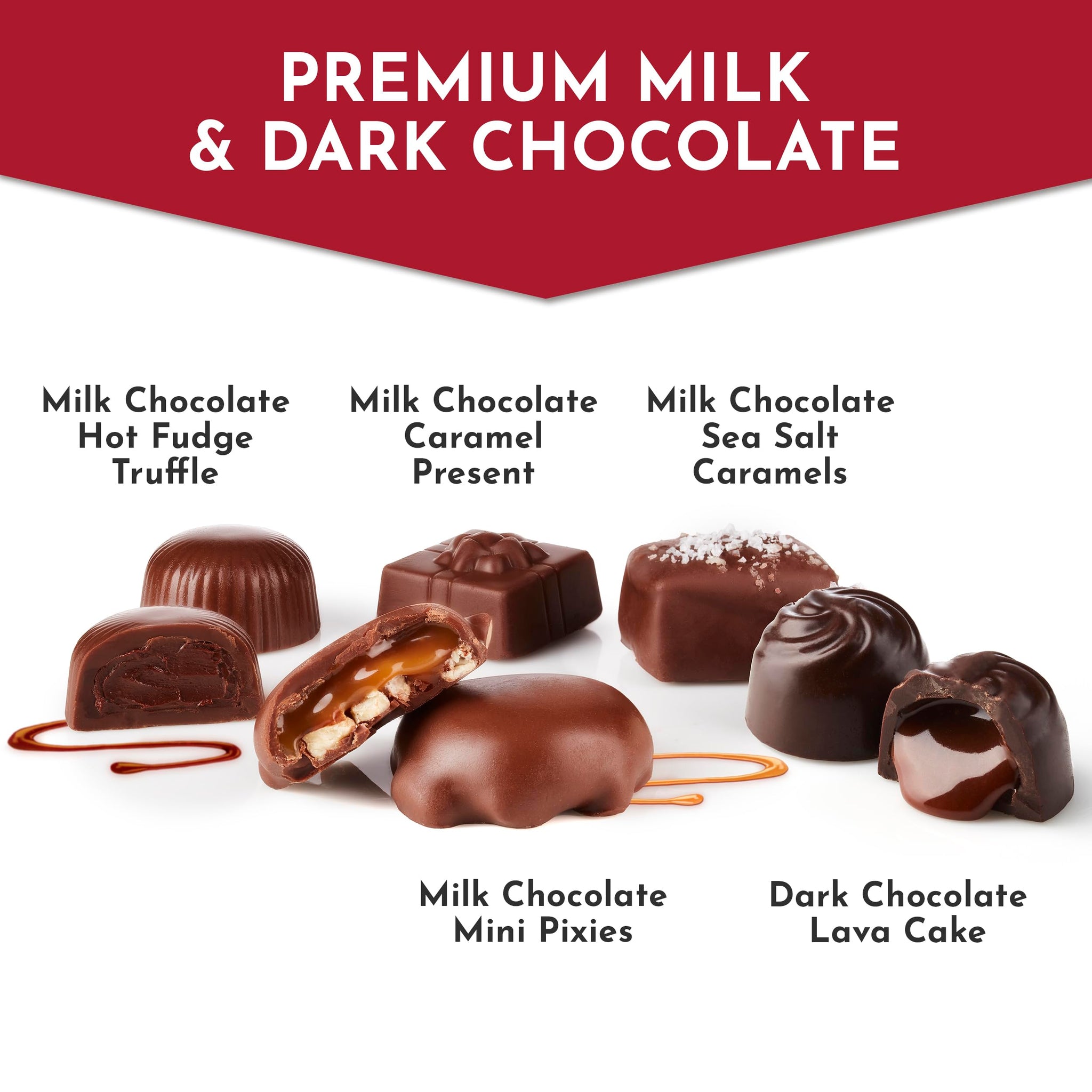 Fannie May, Milk and Dark Chocolate Holiday Gifts, Assorted Chocolates, Chocolate Gift Box, 7 oz