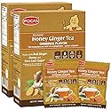 Pocas Honey Ginger Instant Tea Powder 2-Pack with Ginger Extract & Real Honey, Caffeine-Free Tea, 20 Packets per Box