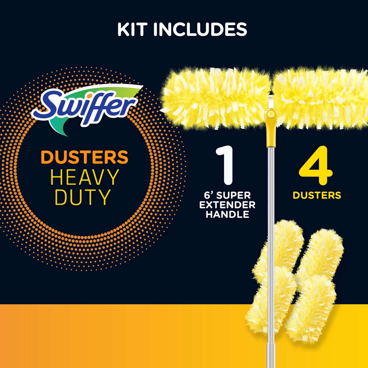 Swiffer® Dusters™ Heavy Duty 6 ft Super Extendable Handle Pet Starter Kit