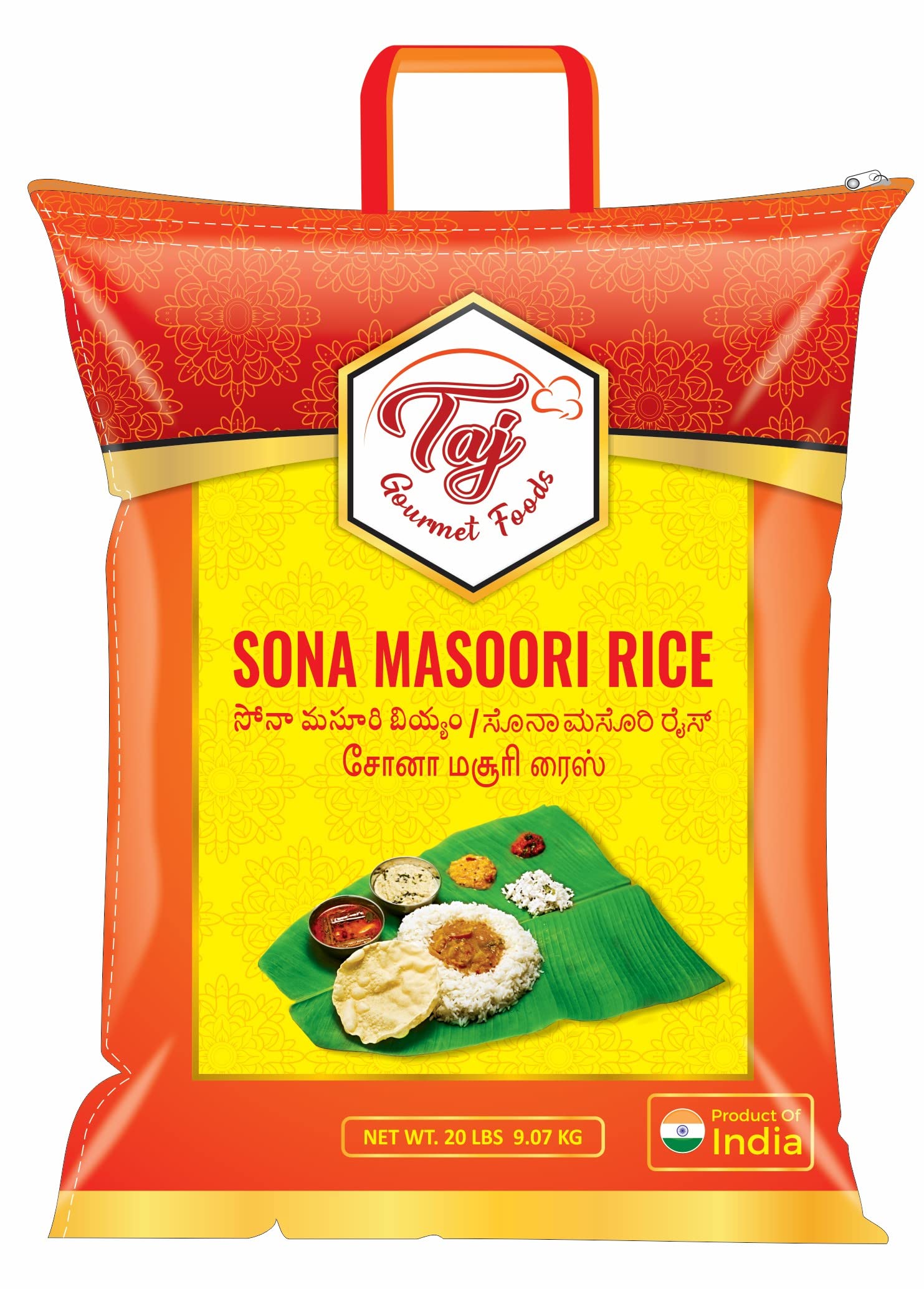 TAJ Sona Masoori Rice, 20-Pounds