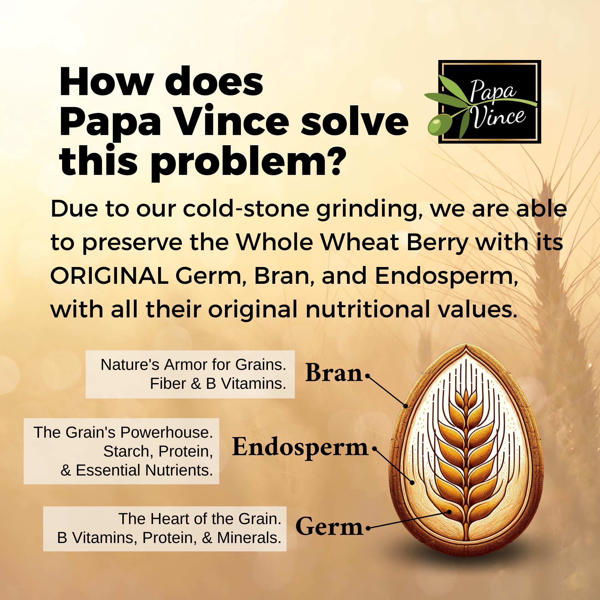 Papa Vince Organic Whole Wheat Pasta - Non enriched, no bleached made from ancient grains durum & timilia grown in Sicily, Italy. No funny taste, al