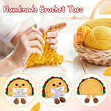 Delujouberst Cute Anniversary Taco Gifts for Husband Him Her Mini Crochet Taco Gifts for Couple 1st for Boyfriend Girlfriend Birthday Wedding